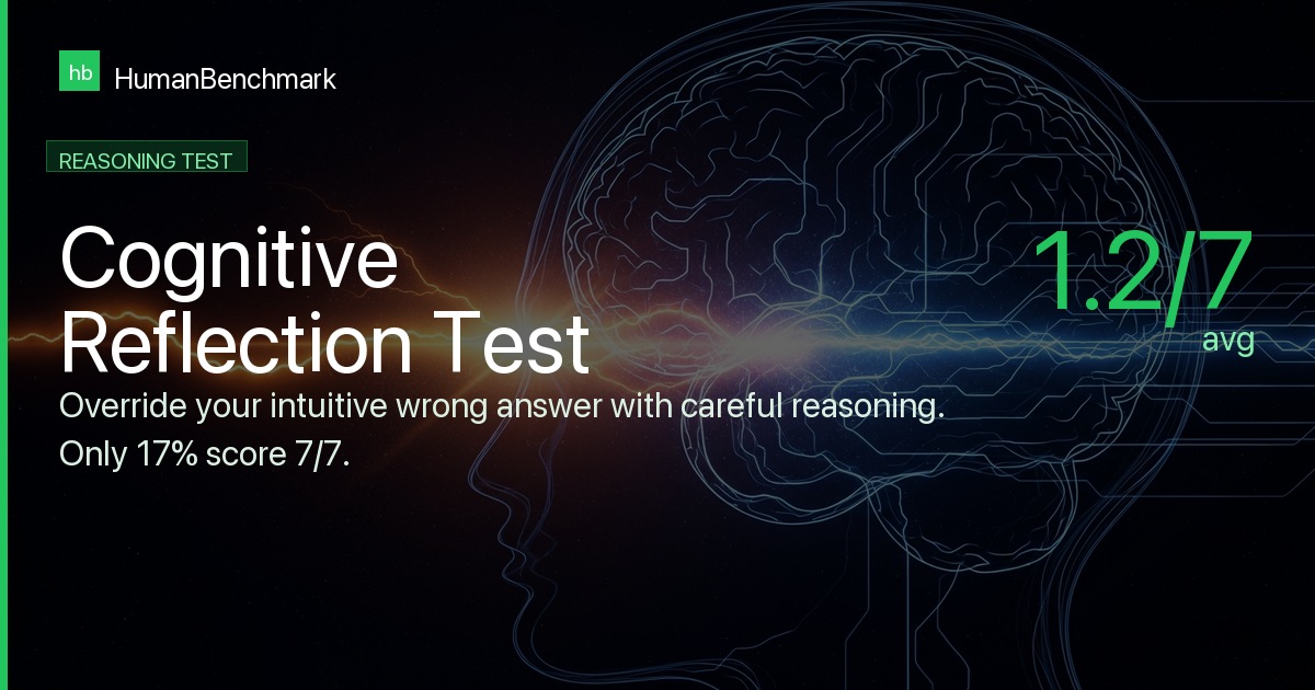 Cognitive Reflection Test - Human Benchmark