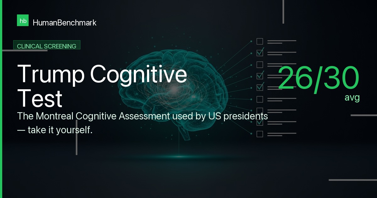 Donald Trump Cognitive Test (MoCA) - Human Benchmark